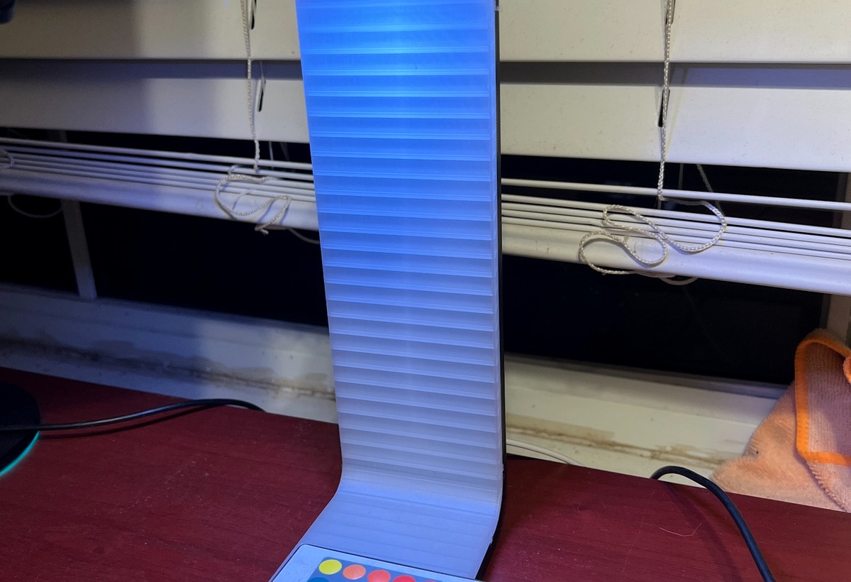 Custom 3D printed LED desk lamp