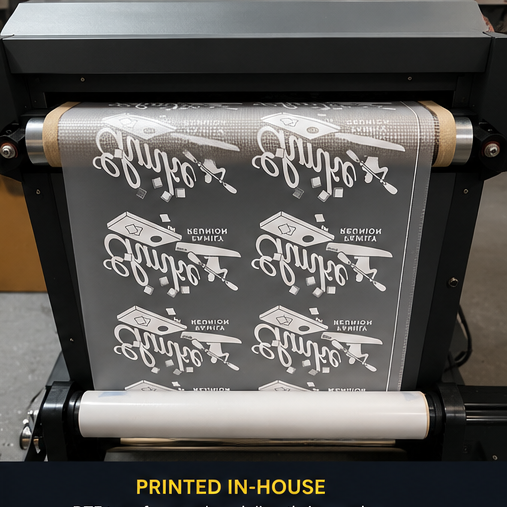 DTF printing produced in-house by Miracle Lane Farm